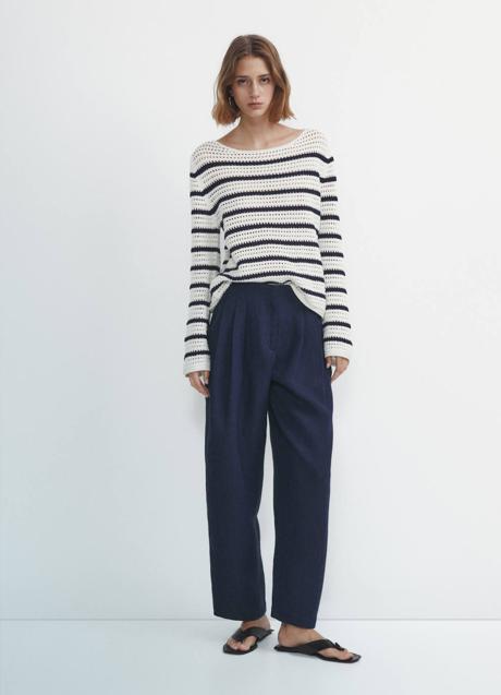 Imagen - Jersey calado fresquito con print a rayas