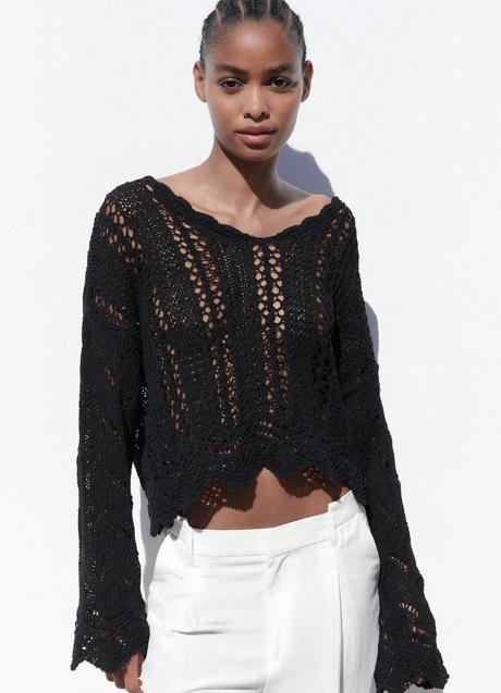 Imagen - Jersey negro calado para verano