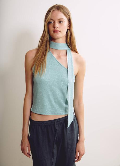 Imagen - Top brillante con pañuelo a juego