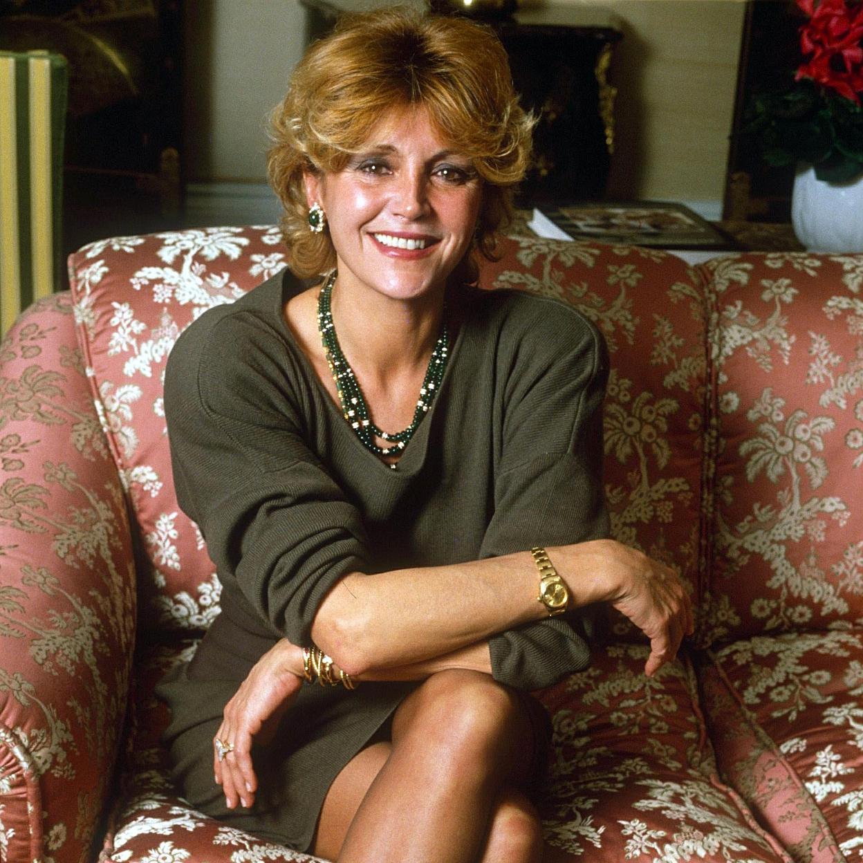 Carmen Cervera, la baronesa Thyssen, en su casa en los años 90.