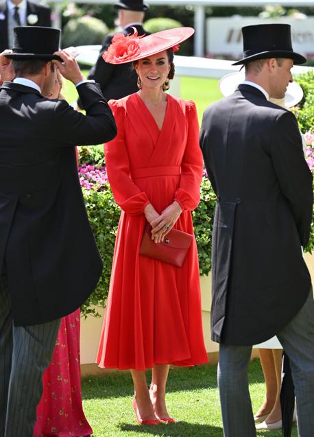 Imagen - Kate Middleton en Ascot con total look en rojo. Foto: Gtres.