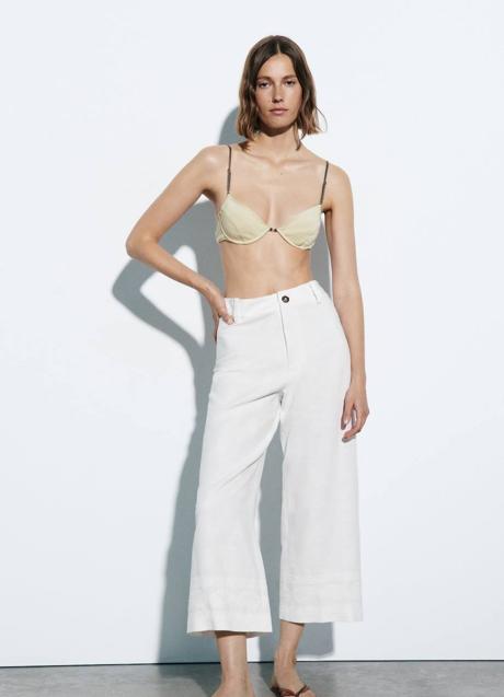 Imagen - Pantalón culotte con bajo decorado