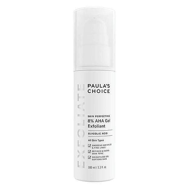SKIN PERFECTING 8 % AHA Gel Exfoliante de Paula's Choice. Precio: 39 euros