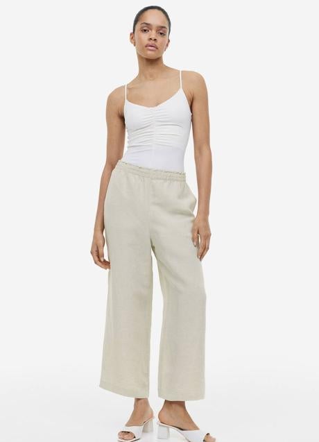 Imagen - Pantalones de lino con cintura elástica