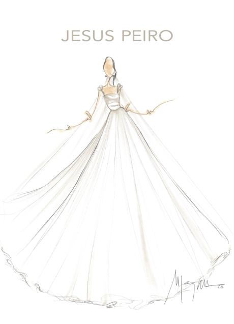 Imagen - El boceto del vestido de novia de Paddy Noarbe.