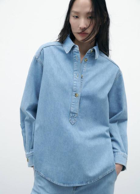 Imagen - Camisa vaquera ligera tipo polo