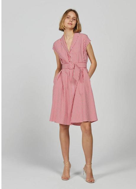 Imagen - Vestido de estampado vichy rojo