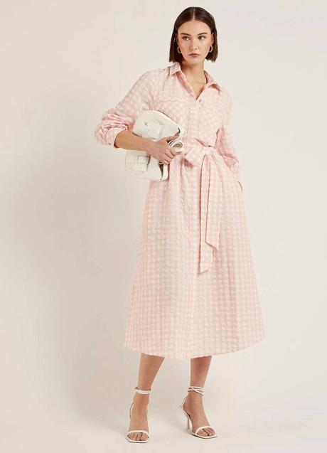 Imagen - Vestido camisero con estampado vichy