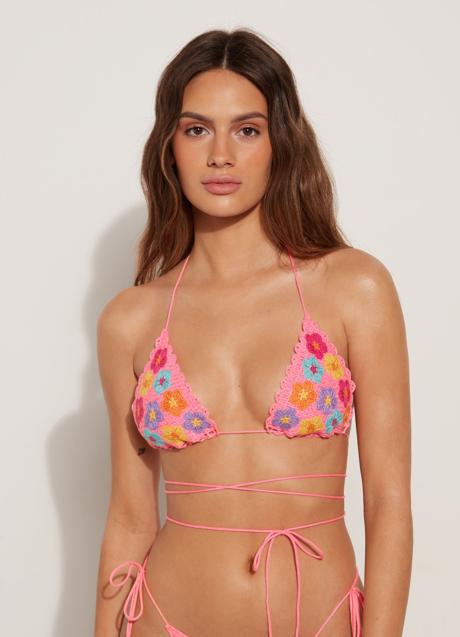 Imagen - Sujetador de Bikini Triángulo Crochet Bouquet de Tezenis