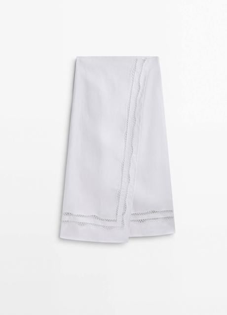 Imagen - Falda blanca de lino bordada