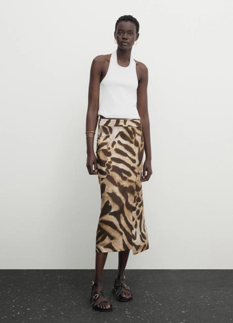 Imagen - Falda con estampado animal de Massimo Dutti (79,95 euros)