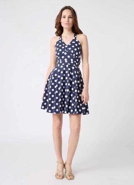 Imagen - Vestido corto de lunares con escote halter
