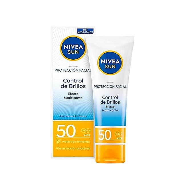 Protector solar antibrillos de Nivea.