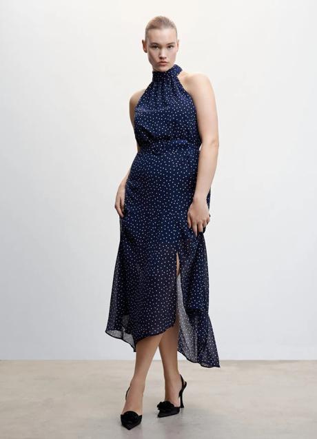 Imagen - Vestido en azul con lunares de Mango. Foto: Mango.