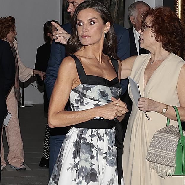 La reina Letizia durante la inauguración de la Galería de las Colecciones Reales en Madrid. 