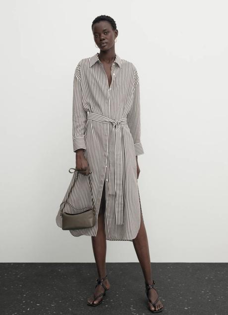 Imagen - Vestido estampado de rayas Massimo Dutti (89,99 euros)