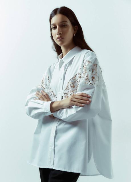 Imagen - Camisa color blanco con encaje