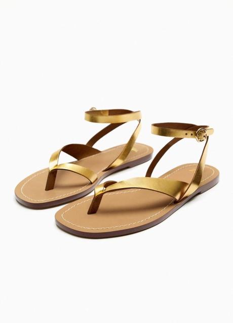 Imagen - Sandalias con tira de dedo en dorado
