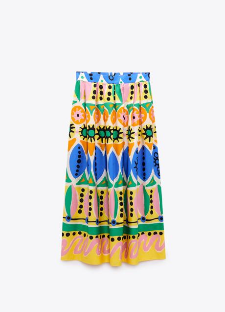 Imagen - Falda midi estampada de Zara (39,99 euros)