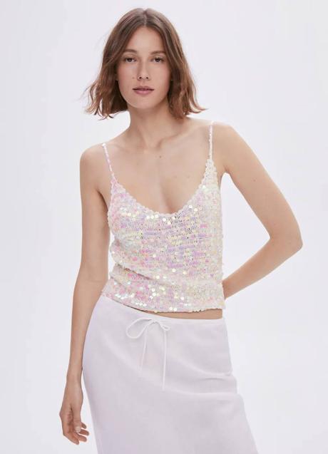 Imagen - Top de crochet con lentejuelas