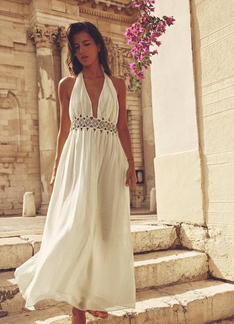 Imagen - Vestido largo con brillos en crido