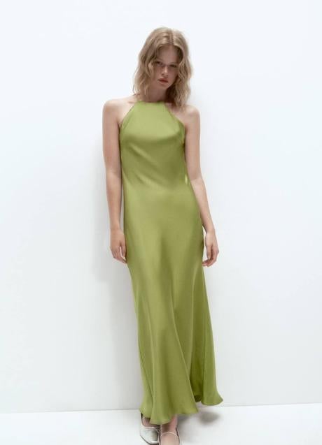 Imagen - Vestido satinado con escote halter