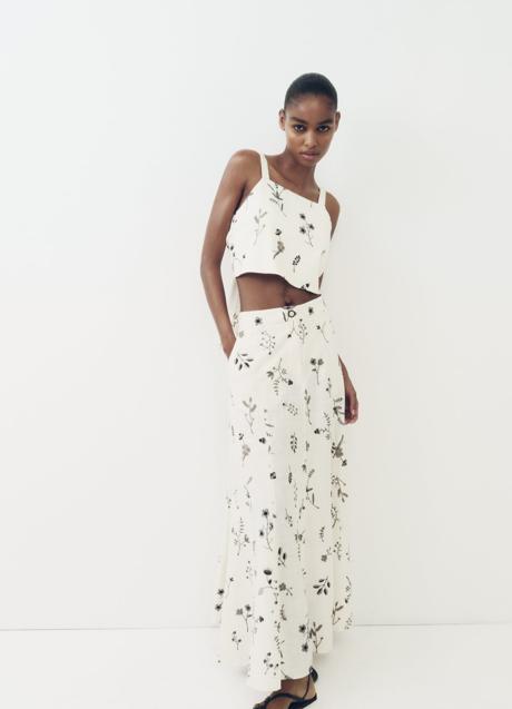 Imagen - Falda lino estampada de Zara, 49,95 euros.