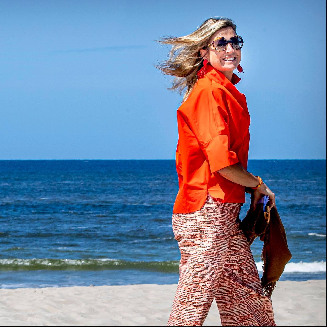 Máxima de Holanda en las playas de Grecia. 