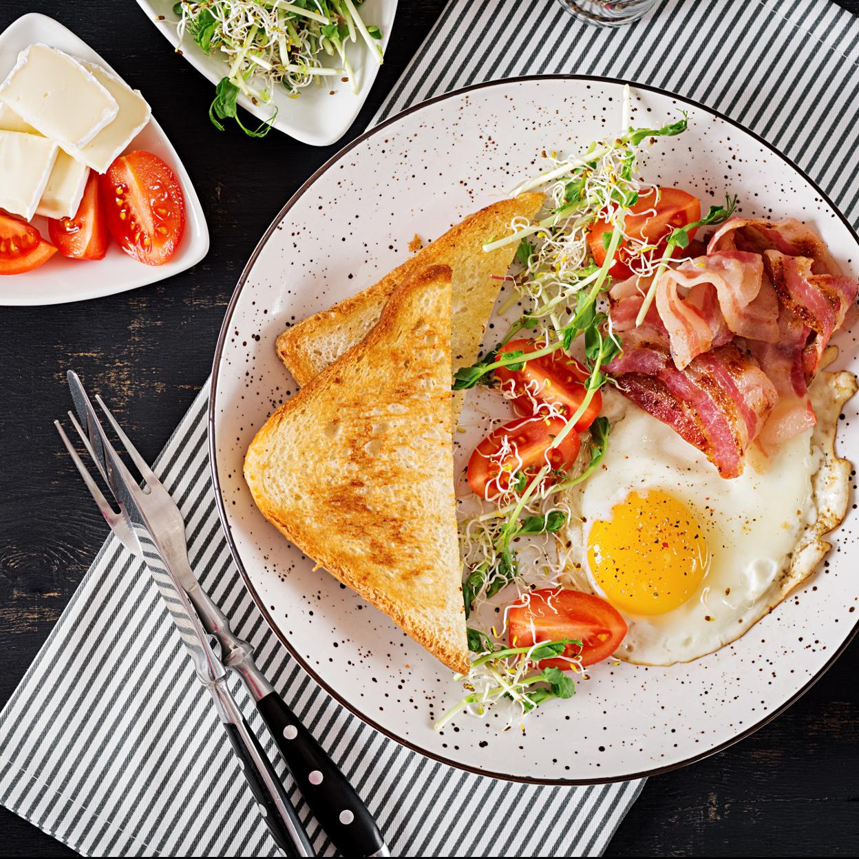 Desayuno salado saludable. 