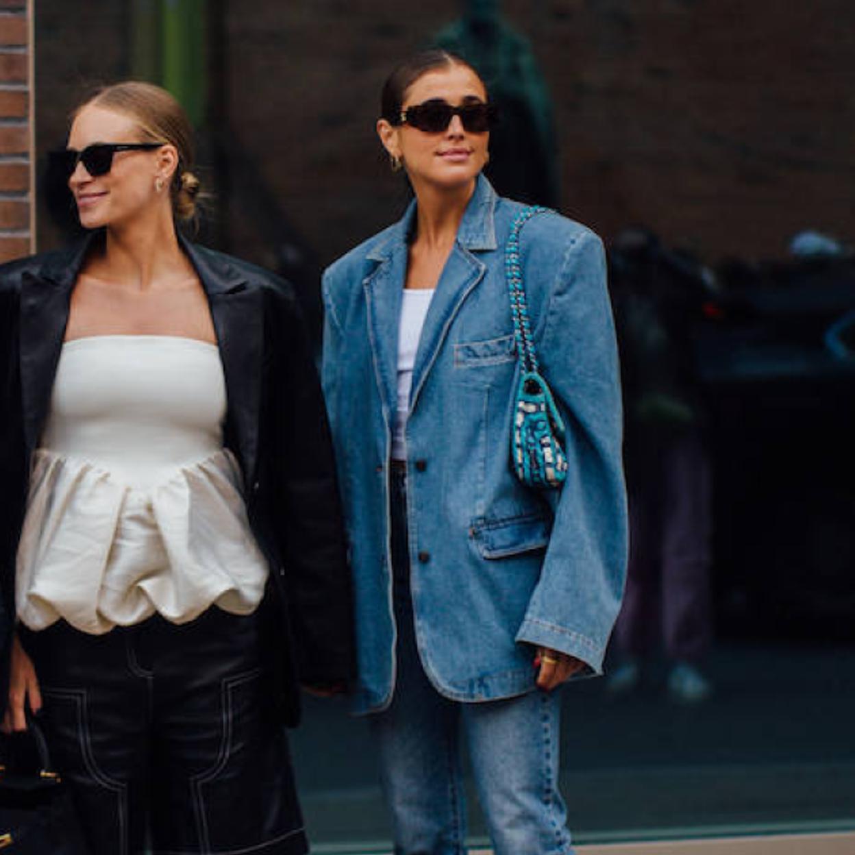 Asistentes a los desfiles de la última semana de la moda de Copenhague.