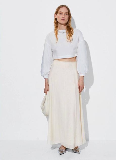 Imagen - Falda midi blanca