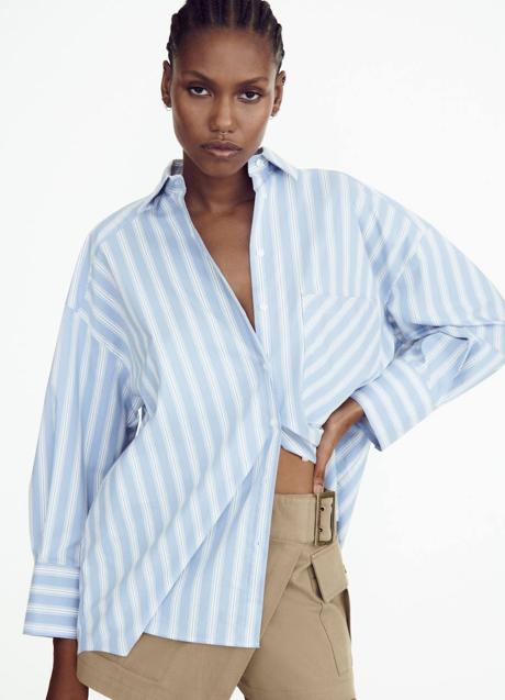 Imagen - Camisa oxford con estampado de rayas