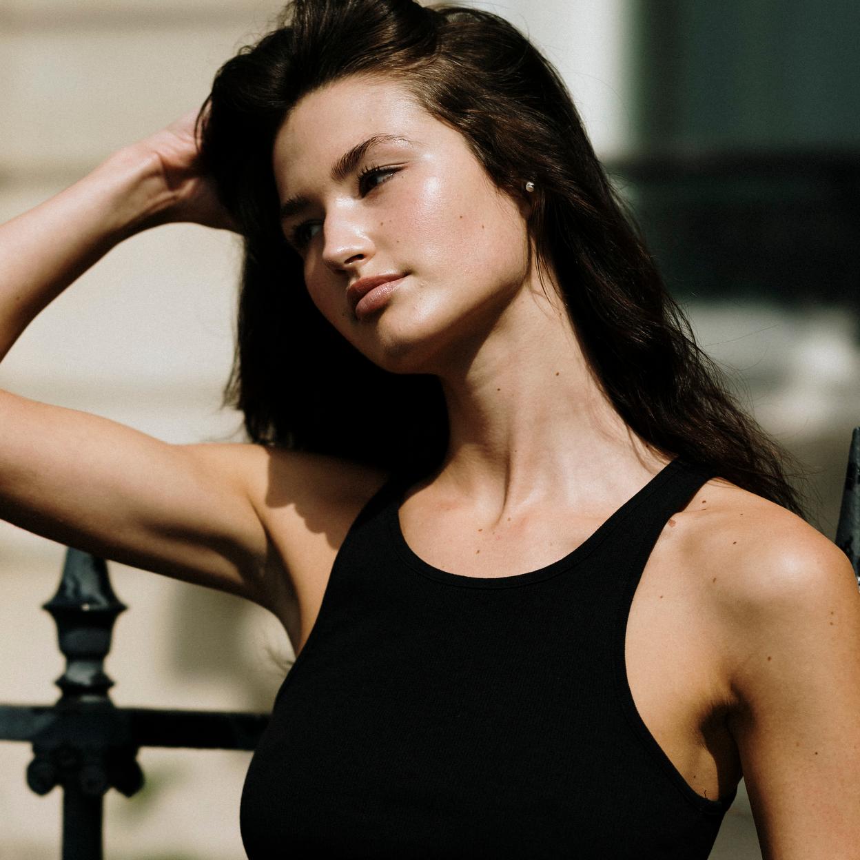 Una modelo con la piel perfecta.