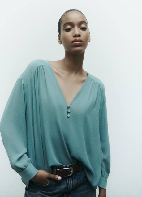 Imagen - Blusa ancha con fruncidos