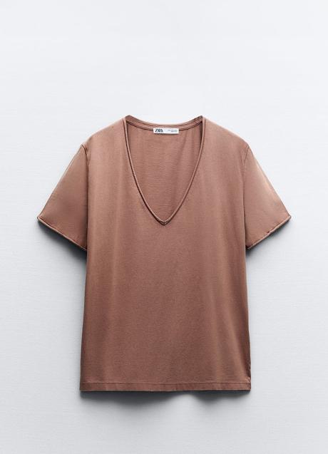 Imagen - Camiseta rosa empolvado de Zara (7,99 euros