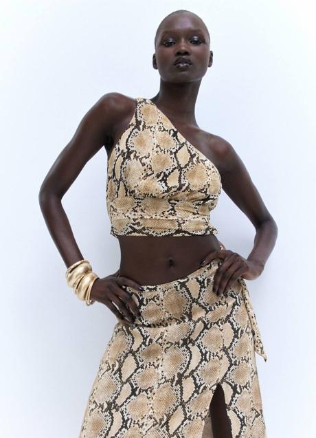 Imagen - Conjunto animal print con top y falda