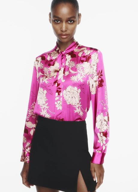 Imagen - Camisa floral print con lazada al cuello