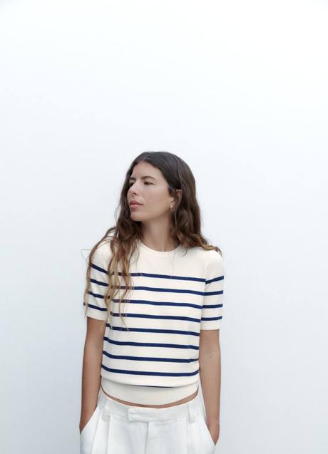 Imagen - Jersey de manga corta con estampado a rayas