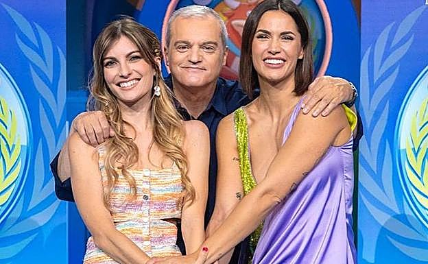 Ramón García, Cristinini y Michelle Calvó.