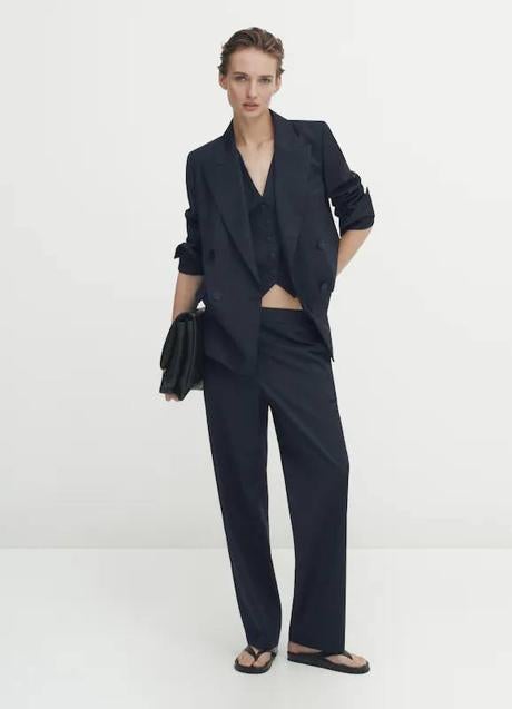 Imagen - Traje de tres piezas en raya diplomática