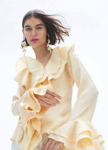 Imagen - Blusa de volantes color butter