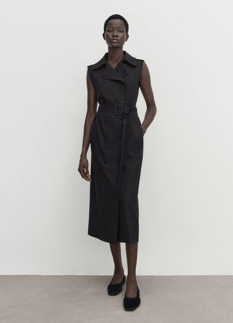 Imagen - Vestido blazer con estampado de raya diplomática