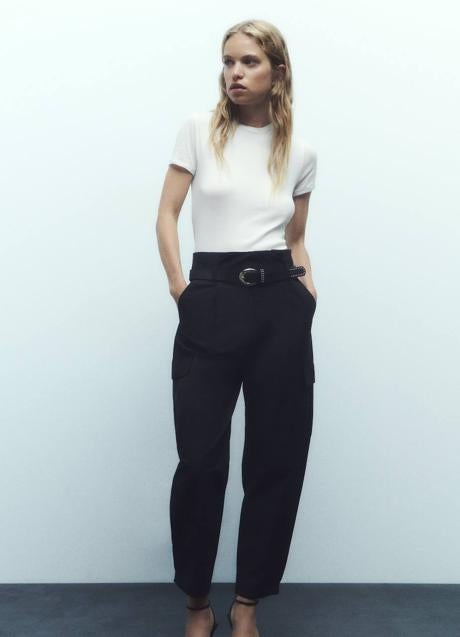 Imagen - Pantalón paperbag estilo cargo