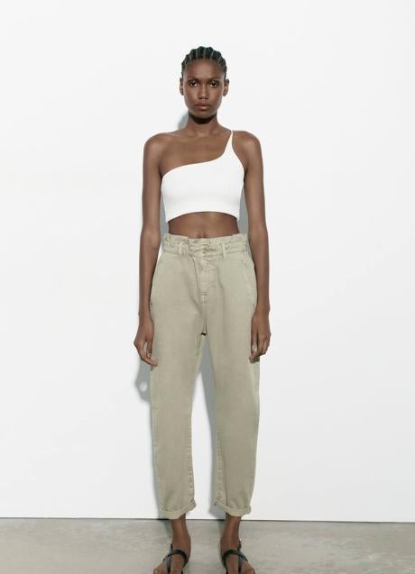 Imagen - Pantalones paperbag con cintura elástica