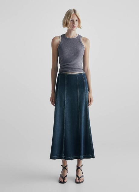 Imagen - Falda denim midi con vuelo