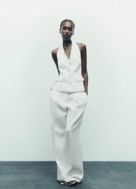 Imagen - Pantalón de traje ancho color blanco