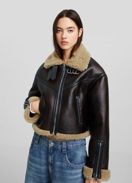 Imagen - Chaqueta de aviador en piel desgastada