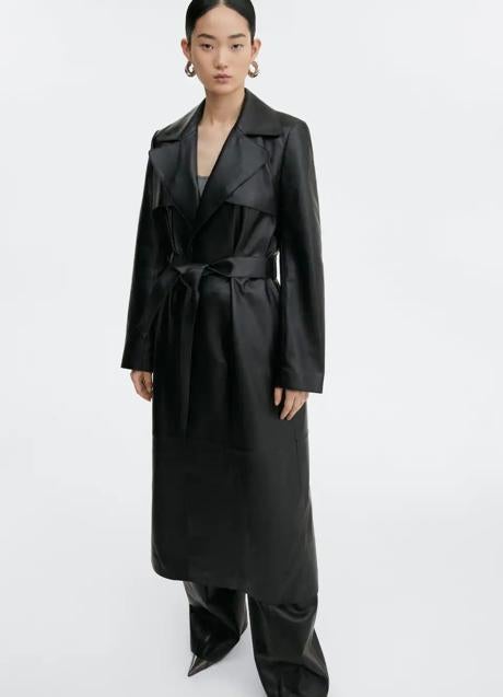 Imagen - Trench de piel de Mango, 349,99 euros.