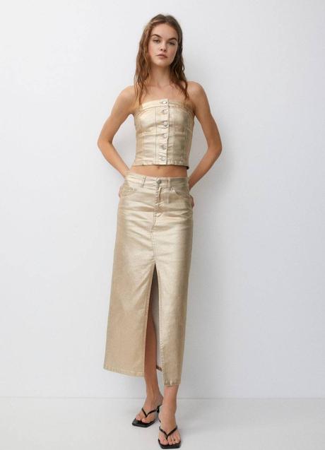 Imagen - Falda dorada de Pull&Bear