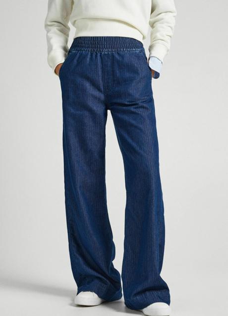 Imagen - Jeans wide leg con raya diplomática de Pepe Jeans, 110 euros.